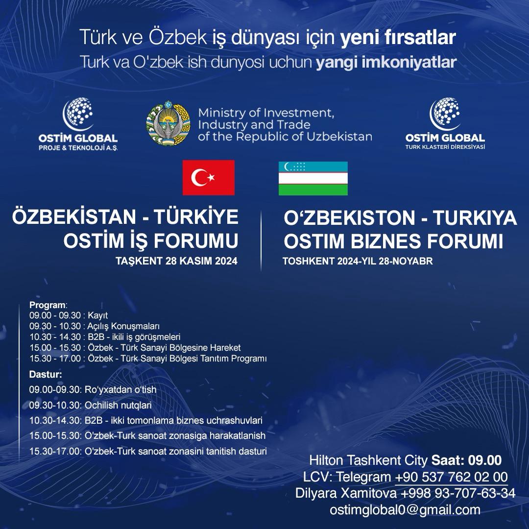 ÖZBEKİSTAN - TÜRKİYE OSTİM İŞ FORUMU 